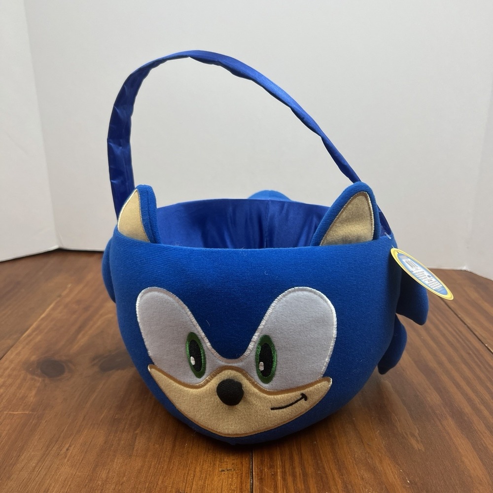 Sega Sonic Hedgehog Plush Easter Basket Bag Blue